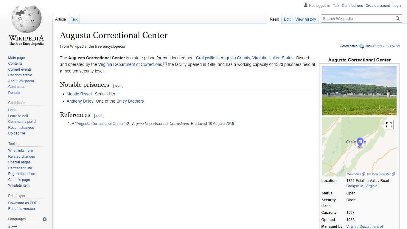 Augusta Correctional Center - Wikipedia